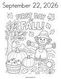 September 22, 2026 Coloring Page
