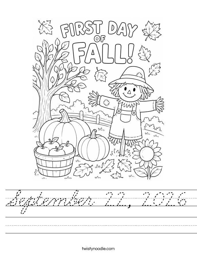 September 22, 2026 Worksheet