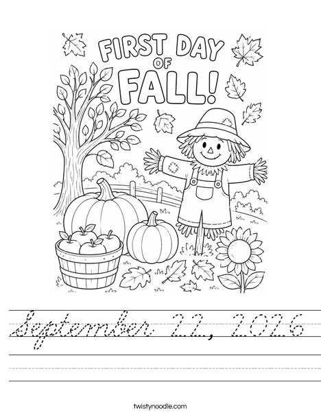 September 22, 2026 Worksheet