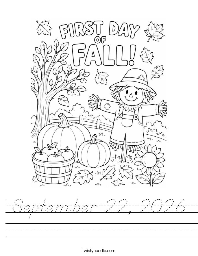 September 22, 2026 Worksheet