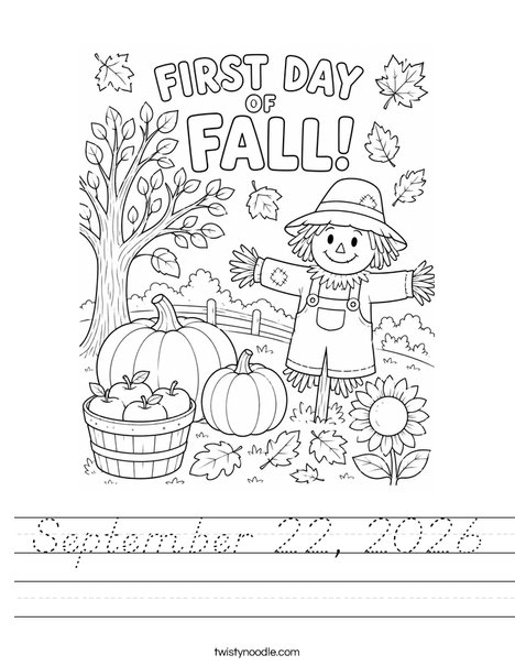 September 22, 2026 Worksheet