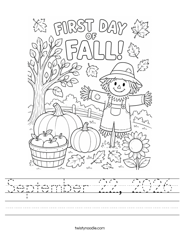 September 22, 2026 Worksheet