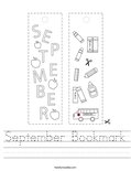 September Bookmark Worksheet