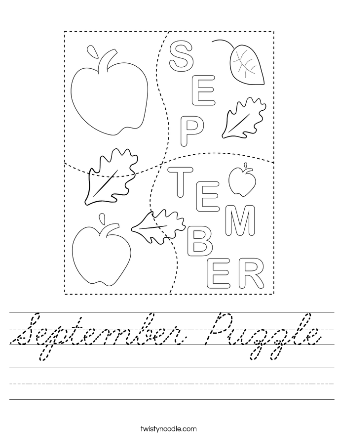 September Puzzle Worksheet