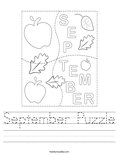 September Puzzle Worksheet