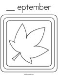 __ eptember Coloring Page