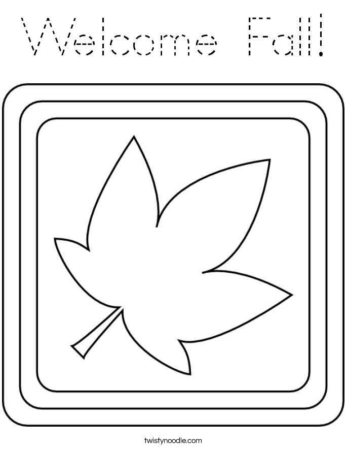Welcome Fall! Coloring Page
