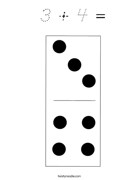 Domino Seven Coloring Page