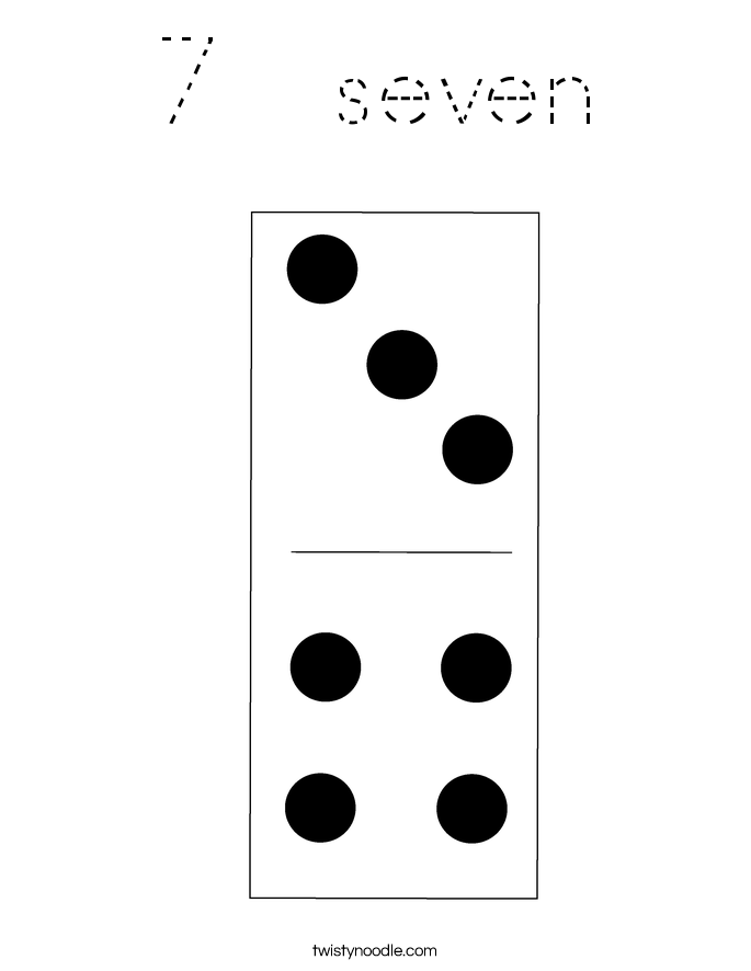 7  seven Coloring Page