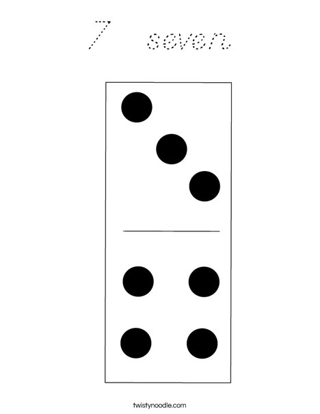 Domino Seven Coloring Page