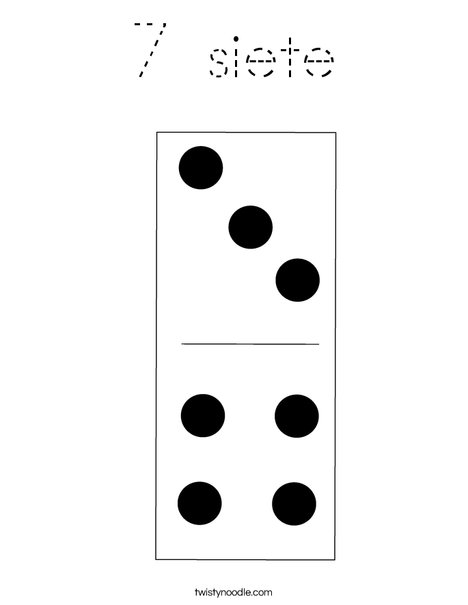 Domino Seven Coloring Page
