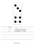 7 siete Worksheet