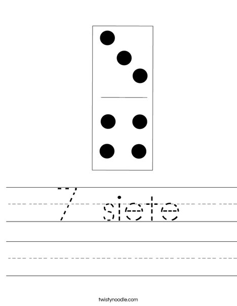 Domino Seven Worksheet