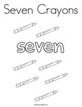 Seven Crayons Coloring Page