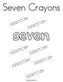 Seven Crayons Coloring Page
