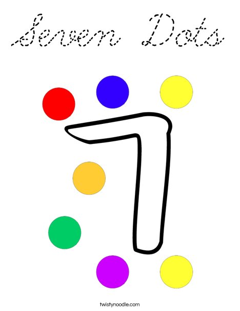 Seven Dots Coloring Page