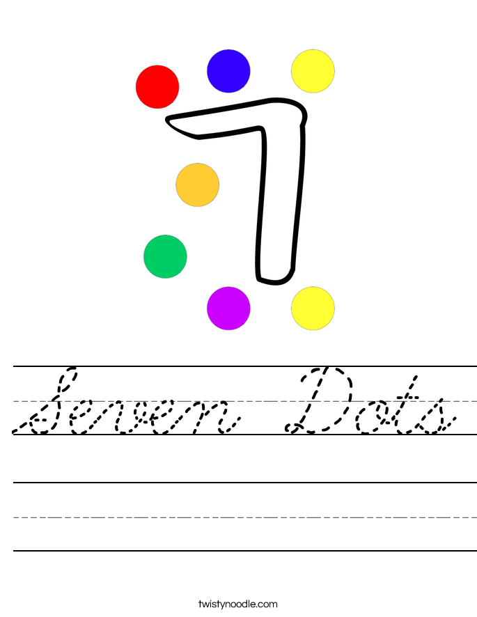 Seven Dots Worksheet