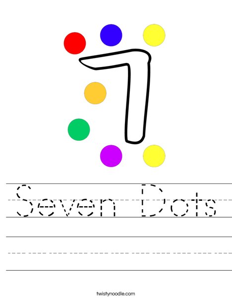Seven Dots Worksheet