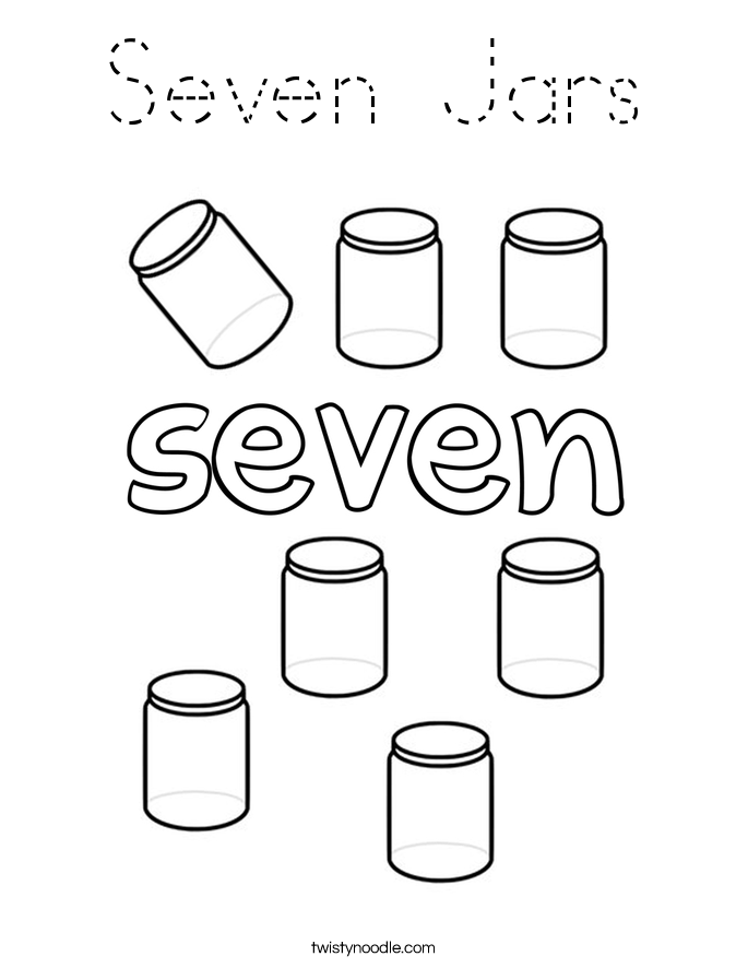 Seven Jars Coloring Page
