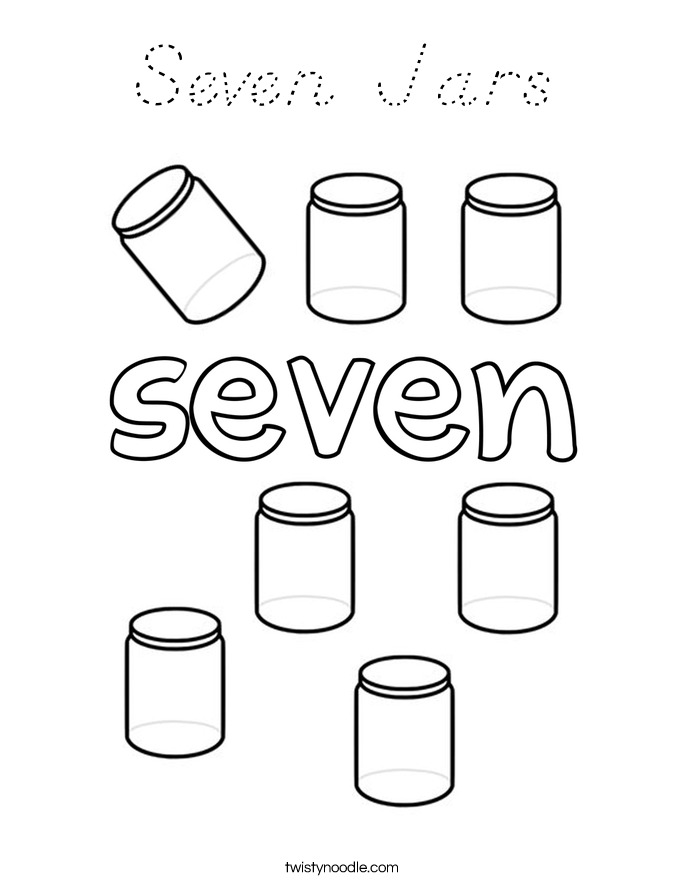 Seven Jars Coloring Page