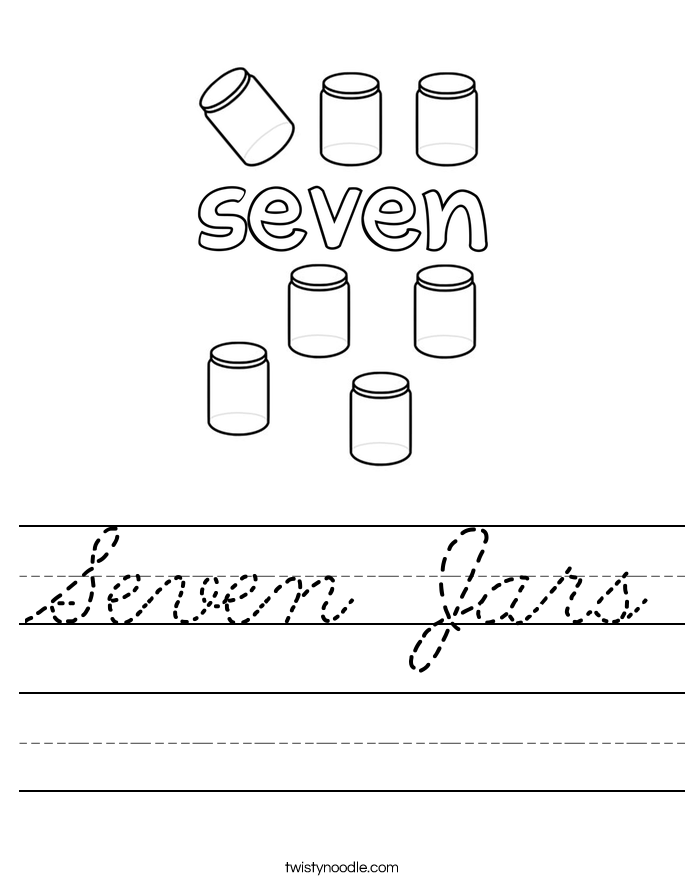 Seven Jars Worksheet