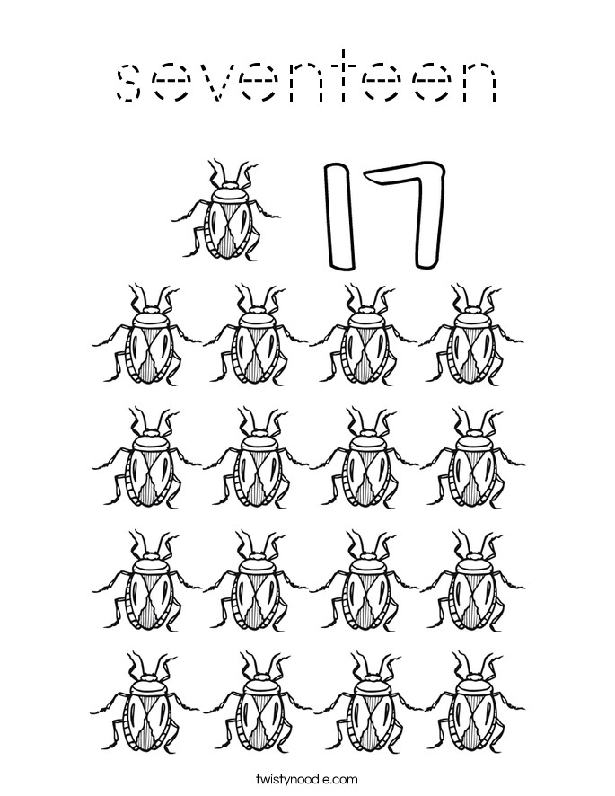 seventeen Coloring Page