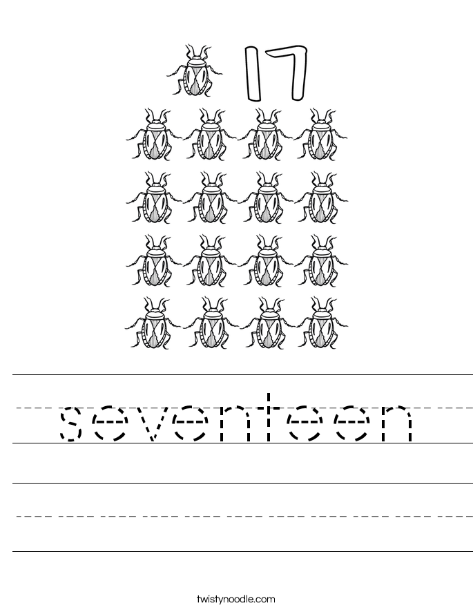 seventeen Worksheet