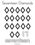 Seventeen Diamonds Coloring Page