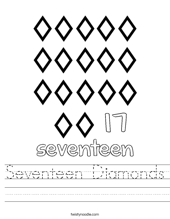 Seventeen Diamonds Worksheet