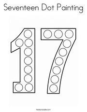 Seventeen Dot Painting Coloring Page