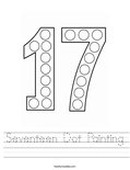 Seventeen Dot Painting Worksheet
