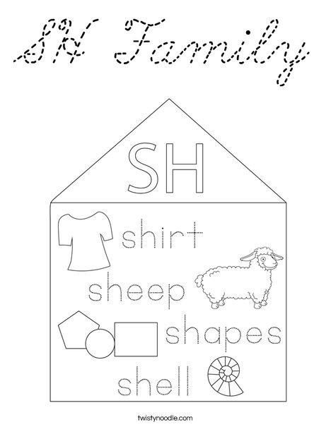 SH Family Coloring Page