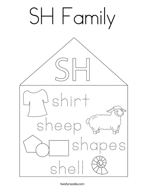 SH Family Coloring Page