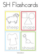 SH Flashcards Coloring Page