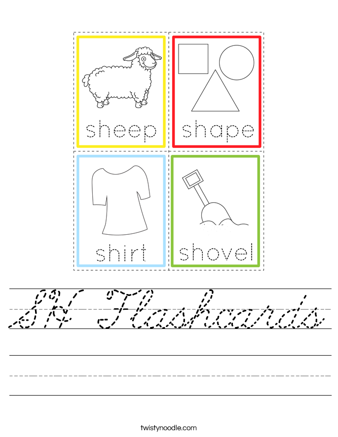 SH Flashcards Worksheet