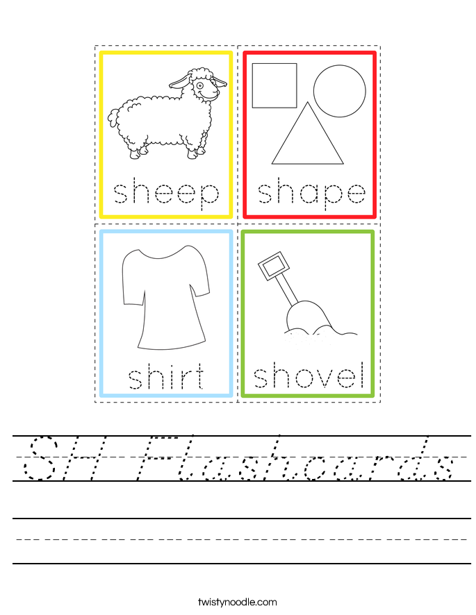 SH Flashcards Worksheet