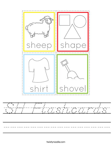 SH Flashcards Worksheet