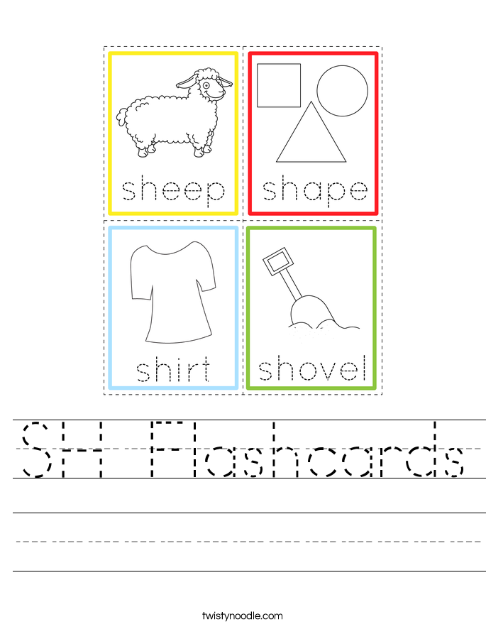 SH Flashcards Worksheet