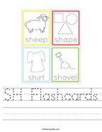 SH Flashcards Handwriting Sheet