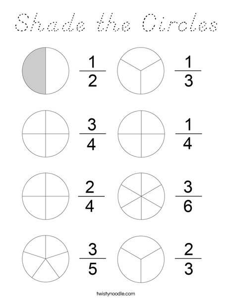 Shade the Circles Coloring Page