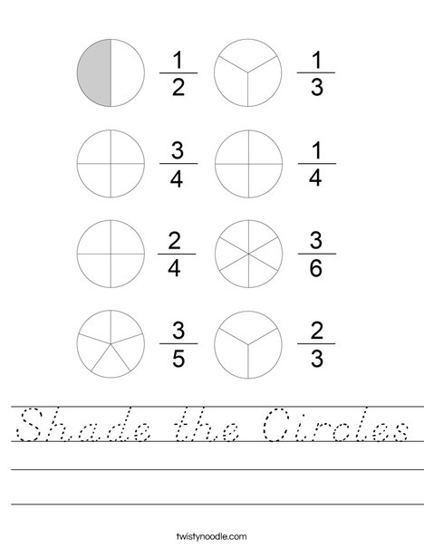 Shade the Circles Worksheet