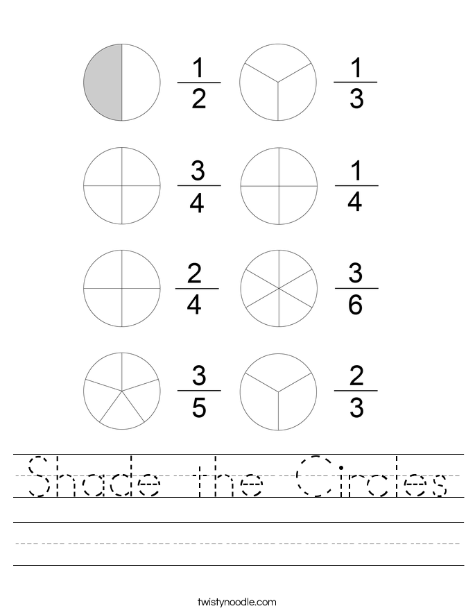Shade the Circles Worksheet - Twisty Noodle