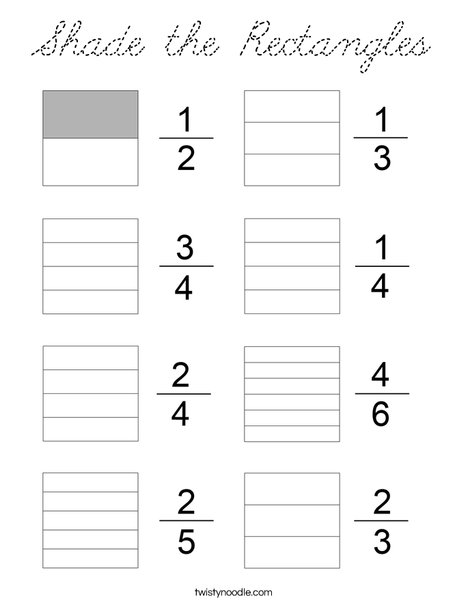 Shade the Rectangles Coloring Page