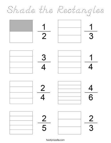 Shade the Rectangles Coloring Page