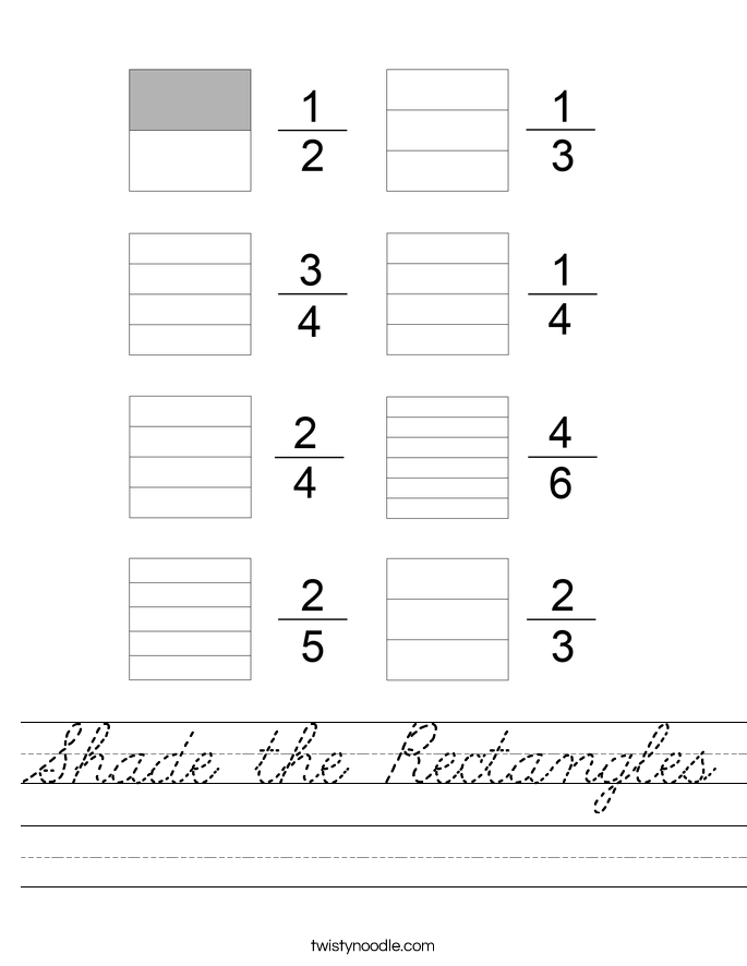 Shade the Rectangles Worksheet