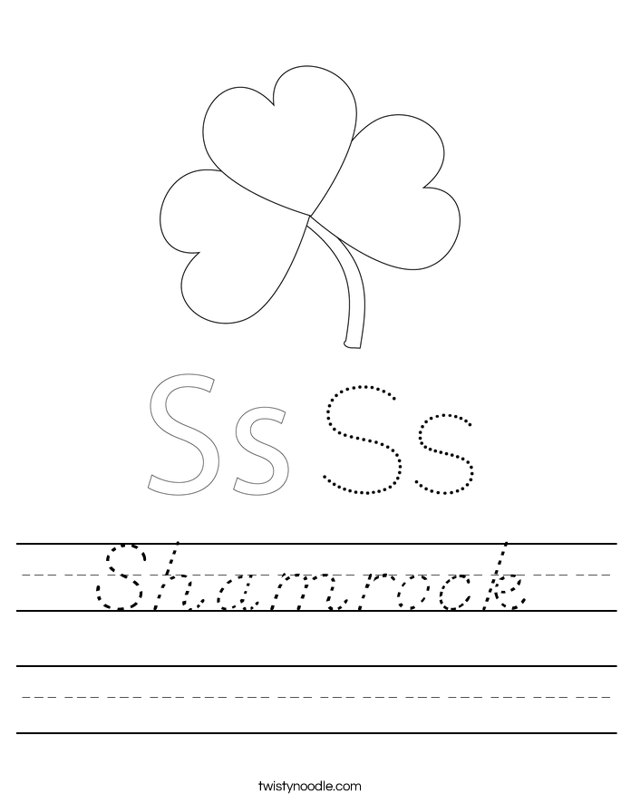 Shamrock Worksheet