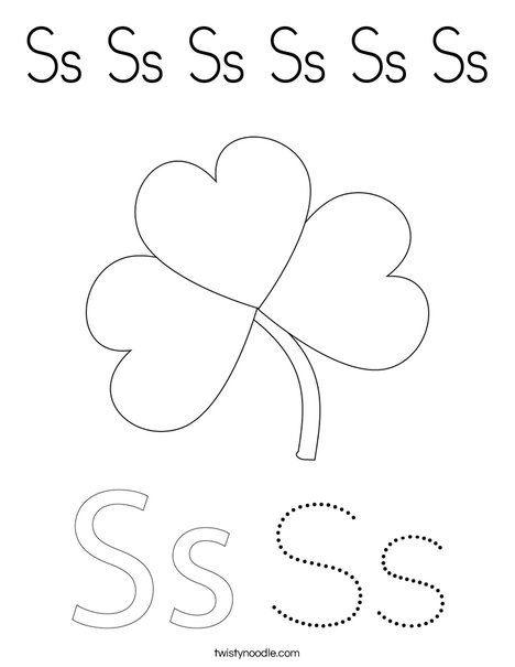 Shamrock with Hat Coloring Page