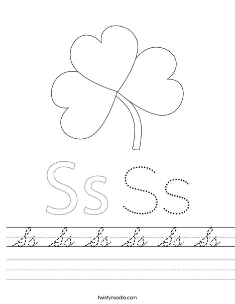 Shamrock with Hat Worksheet