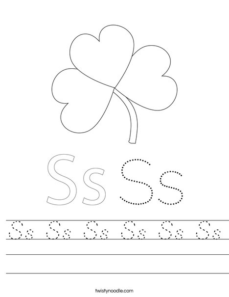 Shamrock with Hat Worksheet