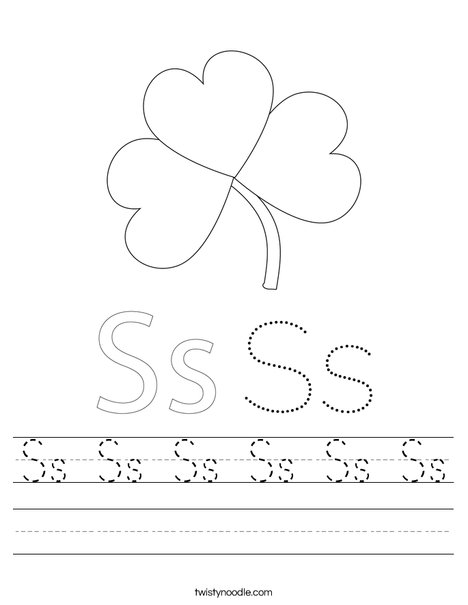 Shamrock with Hat Worksheet